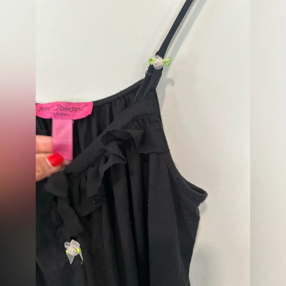 Betsey JohnsonY2k Black Night Gown Size Small Black T406 - Picture 8 of 12